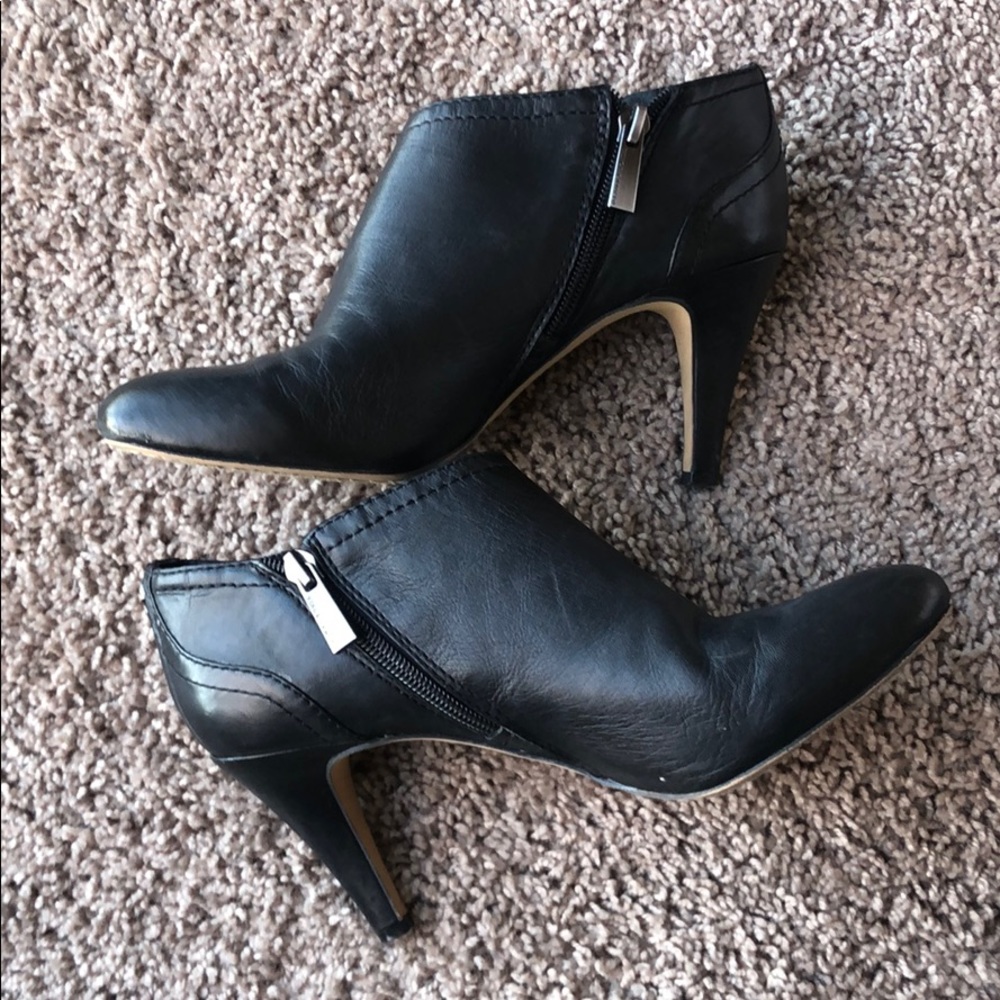 Vince Camino Black Leather Booties